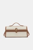 Textured Fabric Clutch  Toffee  hi-res