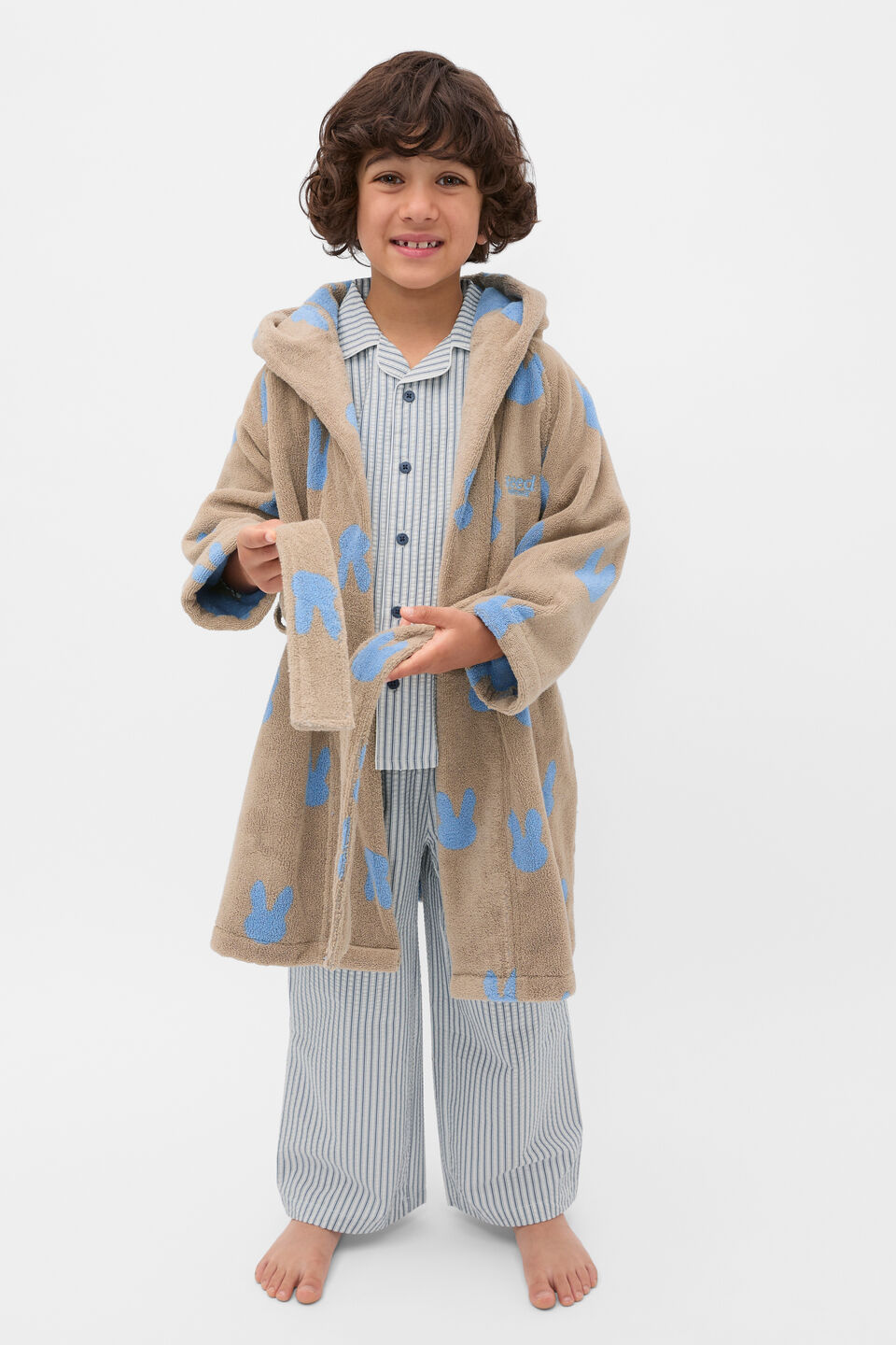 Bunny Bath Robe  Cloud Blue