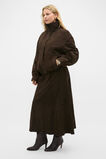 Suede Midi A Line Skirt  Coffee Bean  hi-res