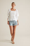 Shirred Blouson Top    hi-res