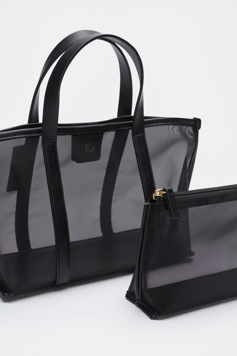 Mesh Mini Tote  Black