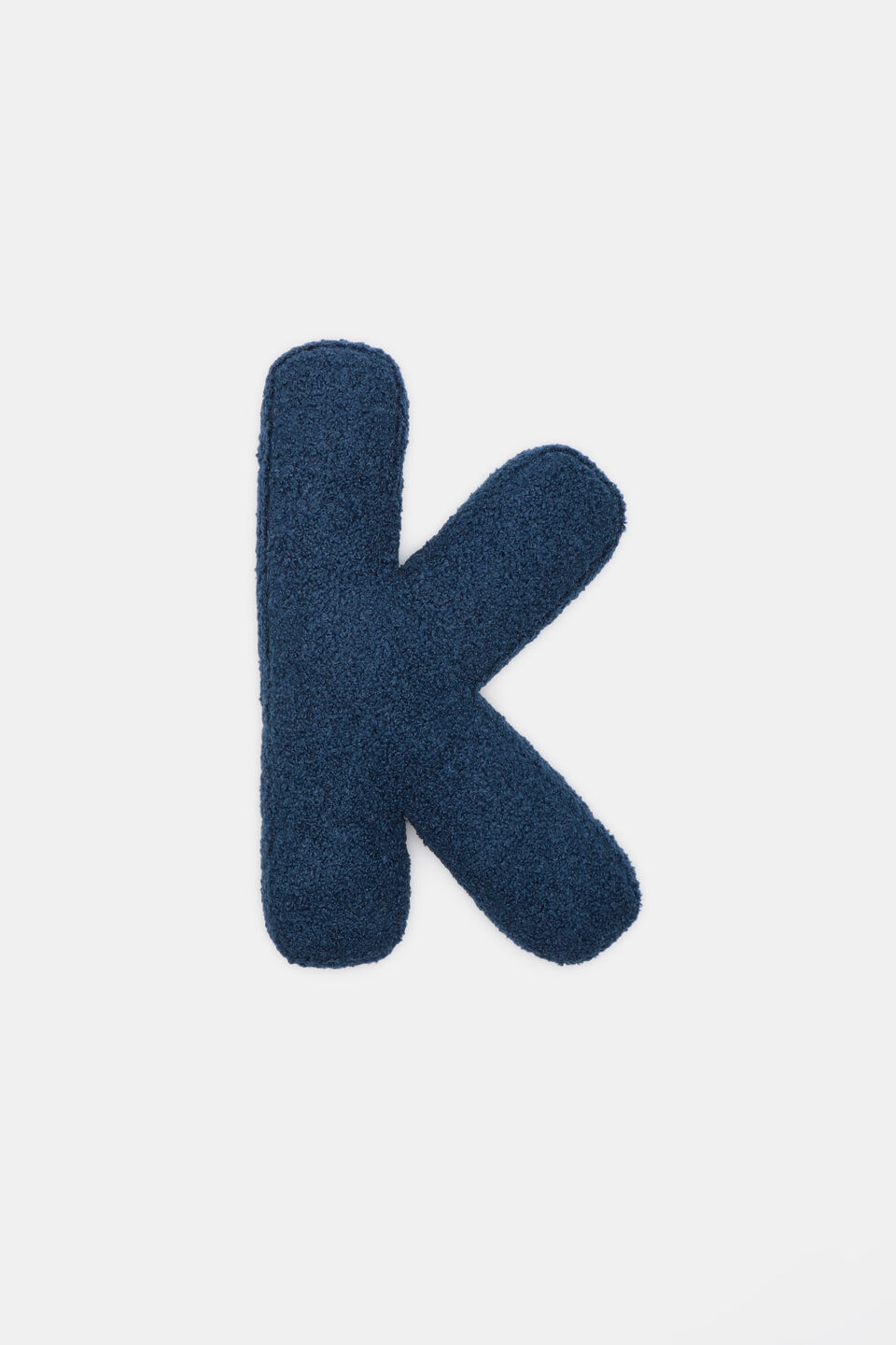Blue Boucle Initial Cushion  K