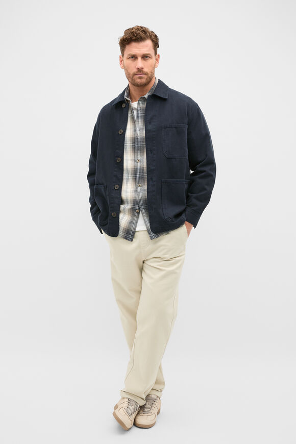 Twill Worker Jacket  Midnight Blue  hi-res