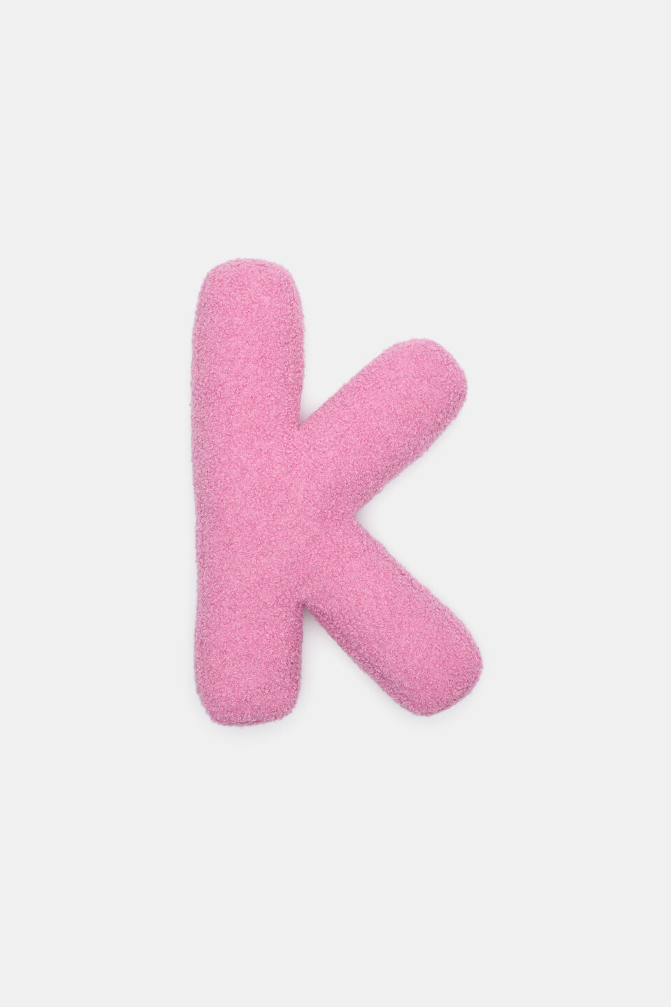 Pink Boucle Initial Cushion  K