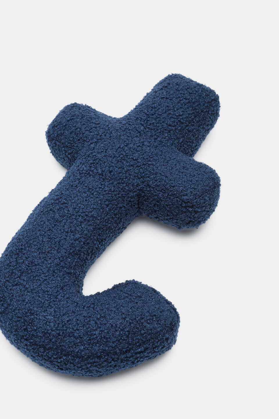 Blue Boucle Initial Cushion  T
