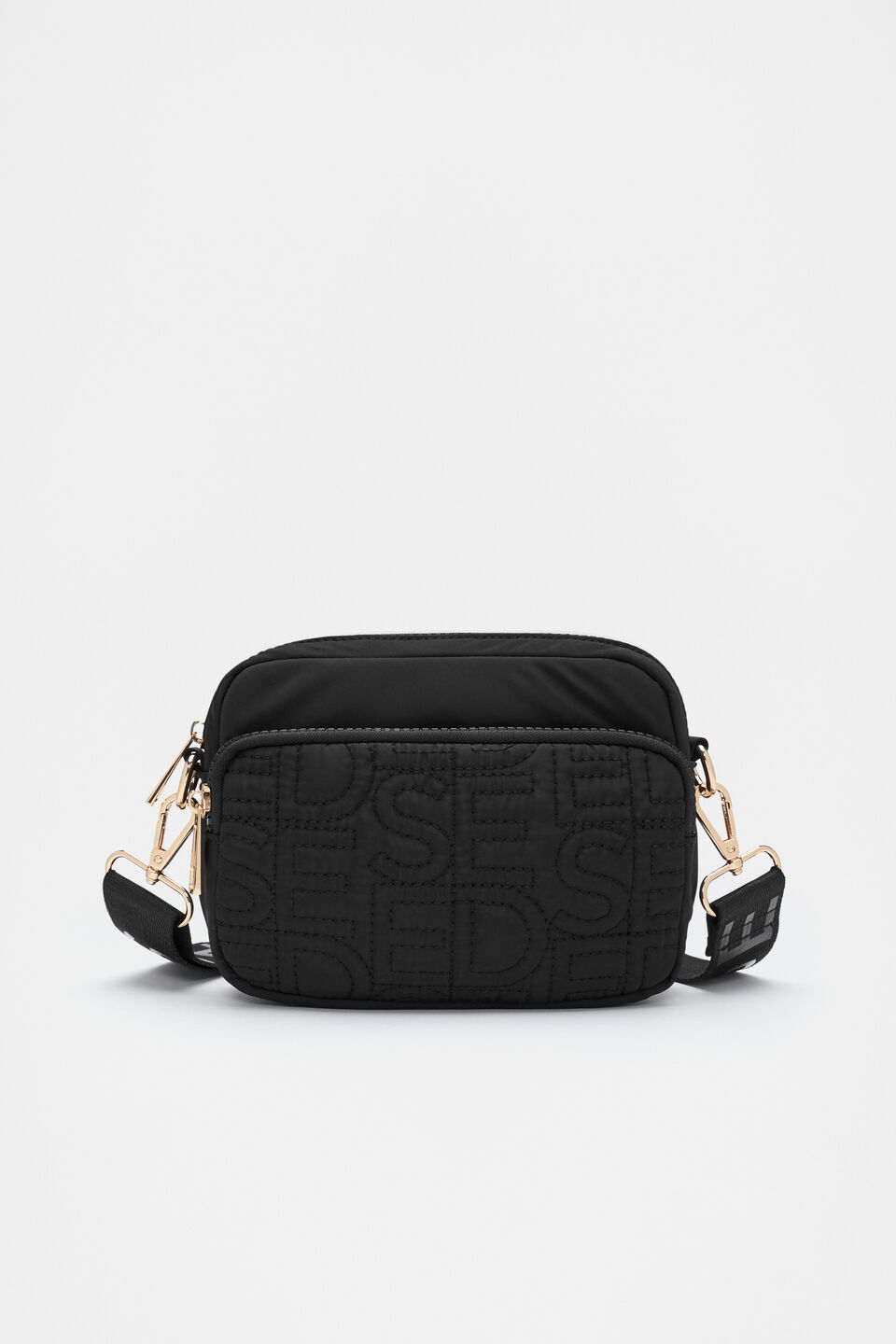 Nylon Double Pocket  Black