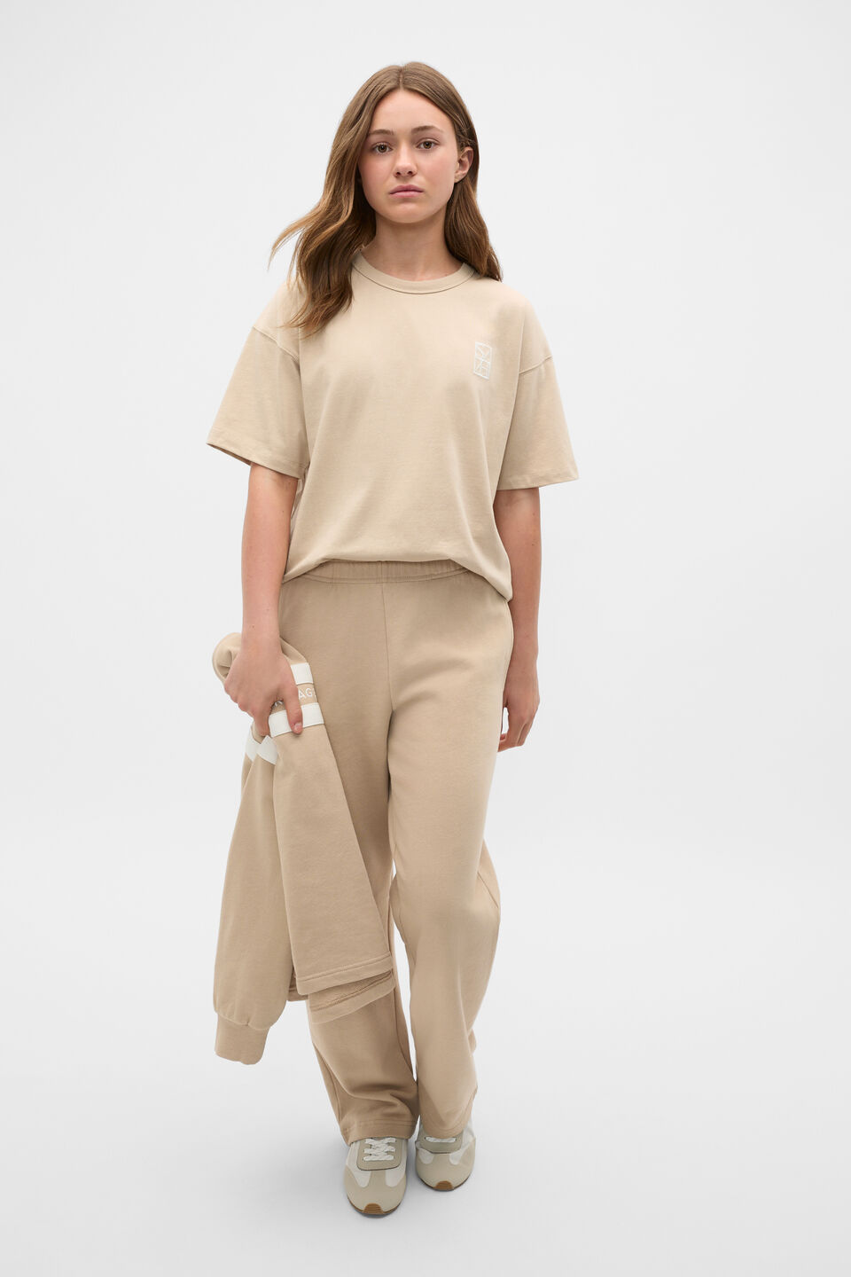 Oversized Logo Tee  Sandstone