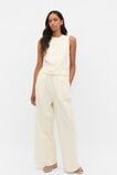 Cotton Blend Button Knit Vest  Coconut Cream  hi-res