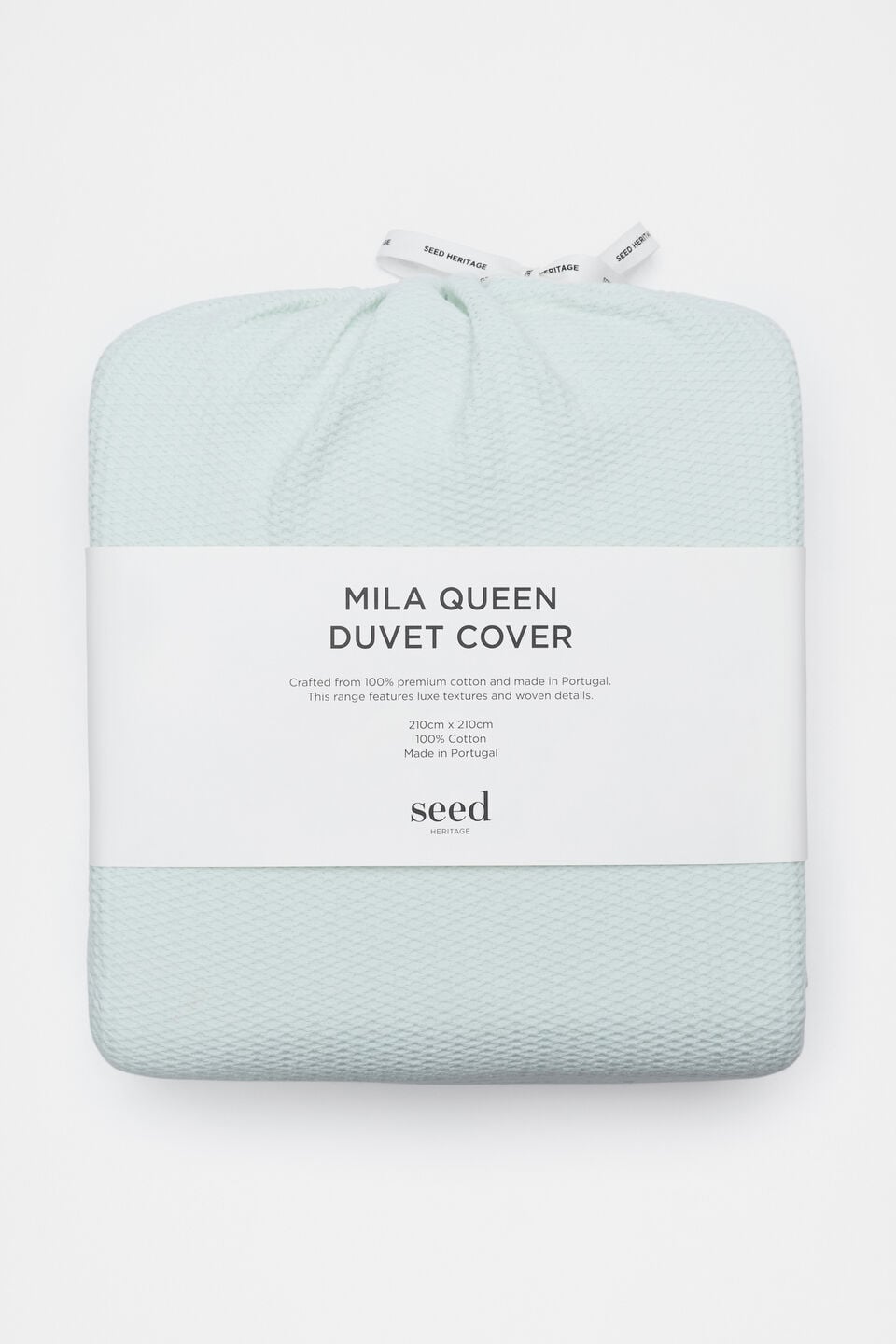 Mila Queen Duvet Cover  Mist