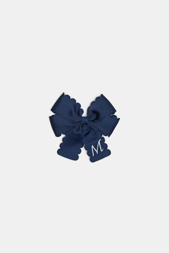 Grosgrain Initial Bow Duck Clip  M  hi-res