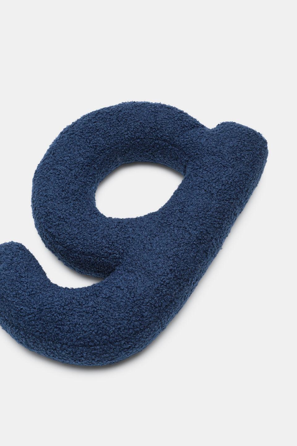 Blue Boucle Initial Cushion  G