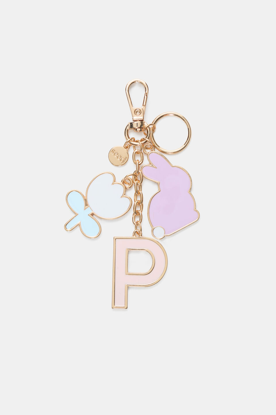 Bunny Initial Keyring  P