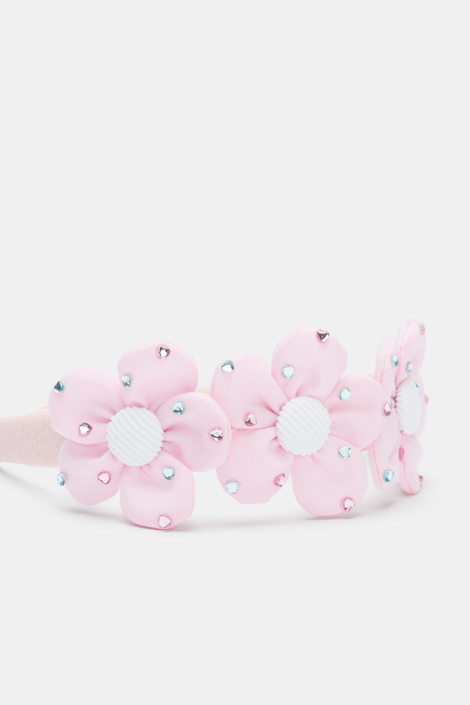 Flower Heart Gem Headband  Multi
