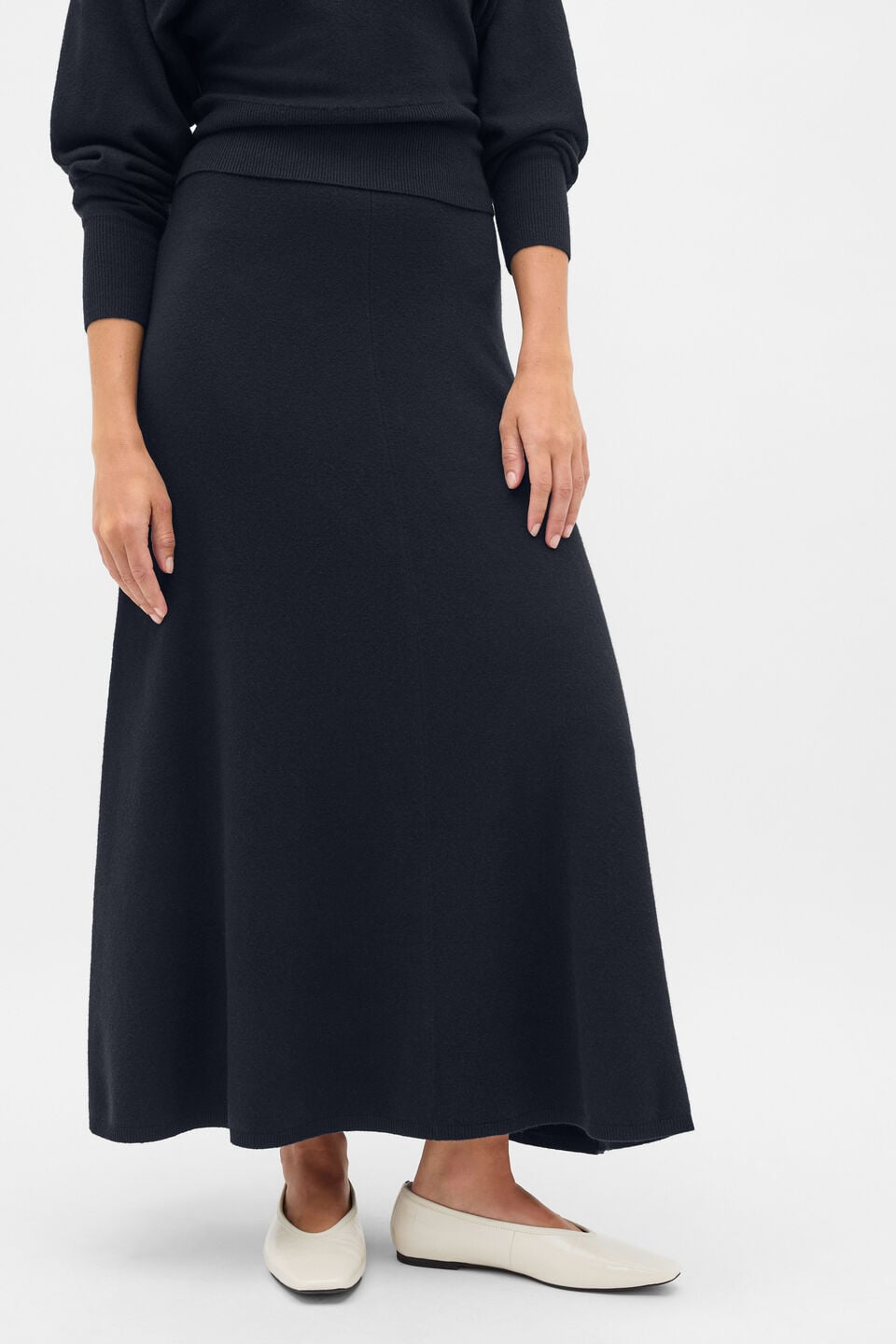 Knitted Maxi Skirt  Twilight Blue