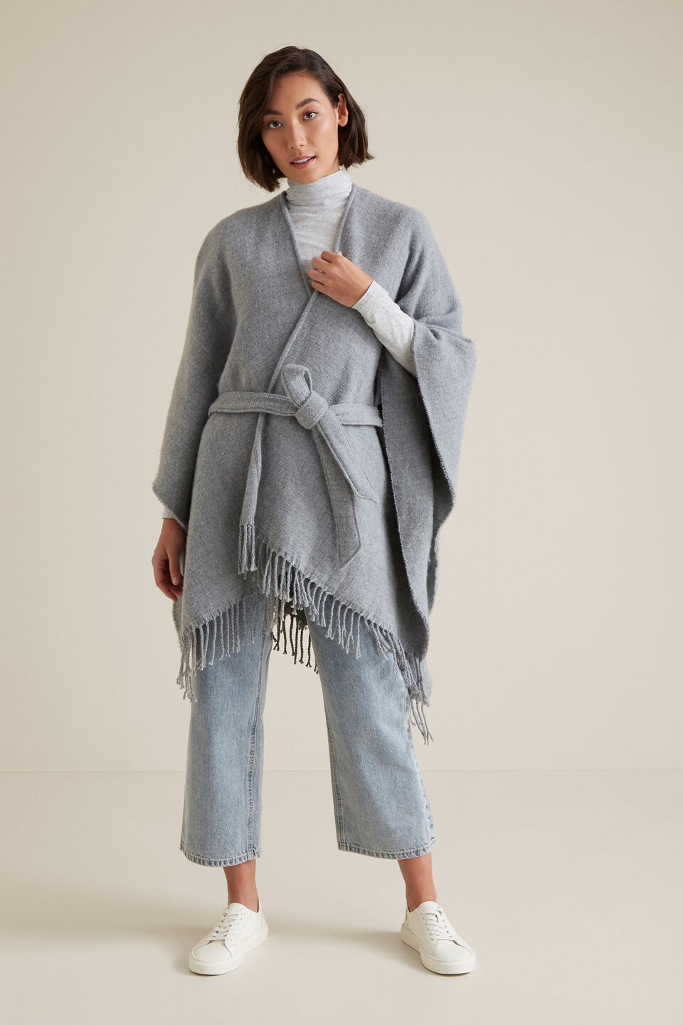 Tie Up Poncho  