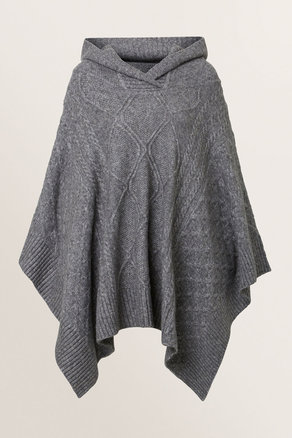 Cable Hood Poncho  