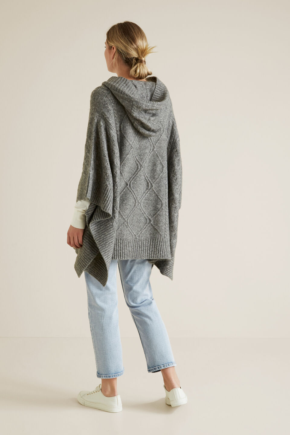 Cable Hood Poncho  