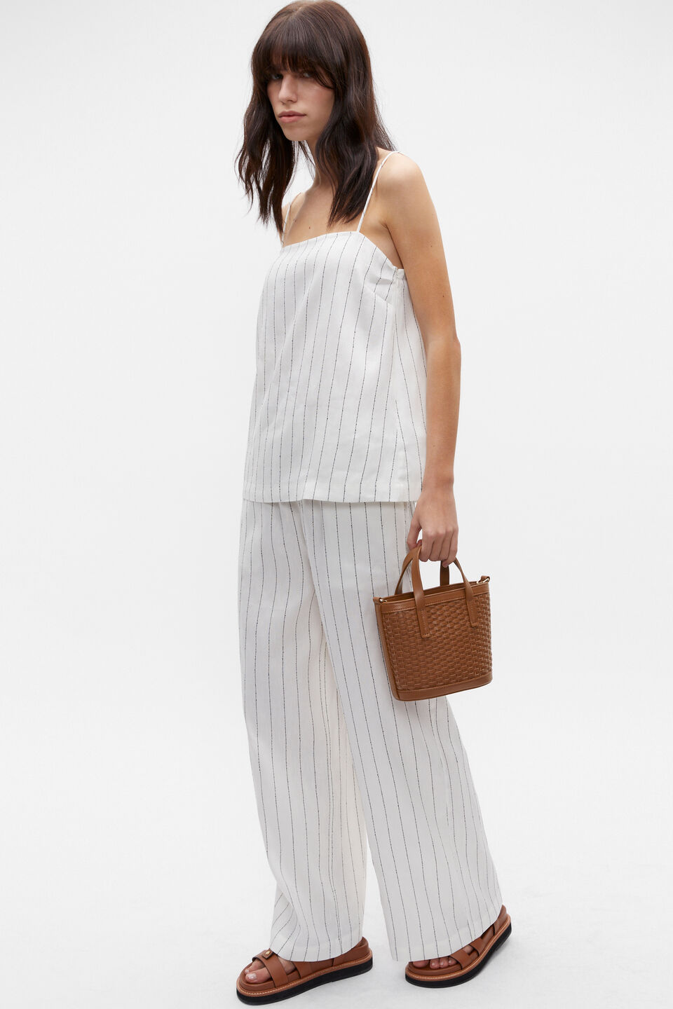 Linear Stripe Camisole  Cloud Cream Stripe