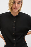 Australian Merino Relaxed Cardigan  Black  hi-res
