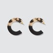 Two Tone Tort Hoops    hi-res