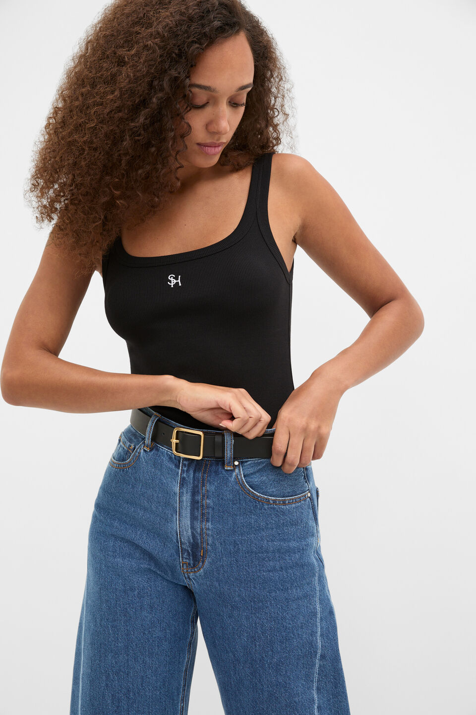 Core Heritage Rib Tank  Black