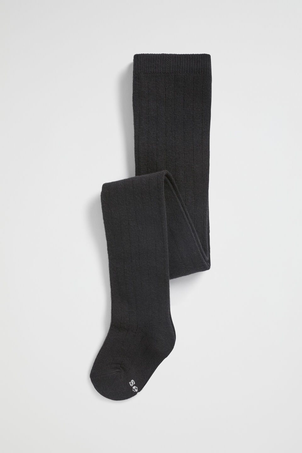 Rib Full Length Tight  Black