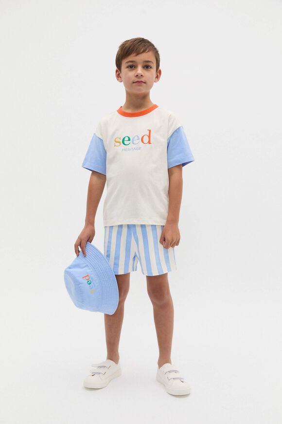 Colourblock Logo Tee  Classic Cream  hi-res