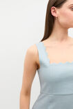 Linen Scallop Midi Dress  Bluebell  hi-res