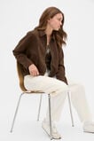 Faux Suede Jacket  Chocolate  hi-res