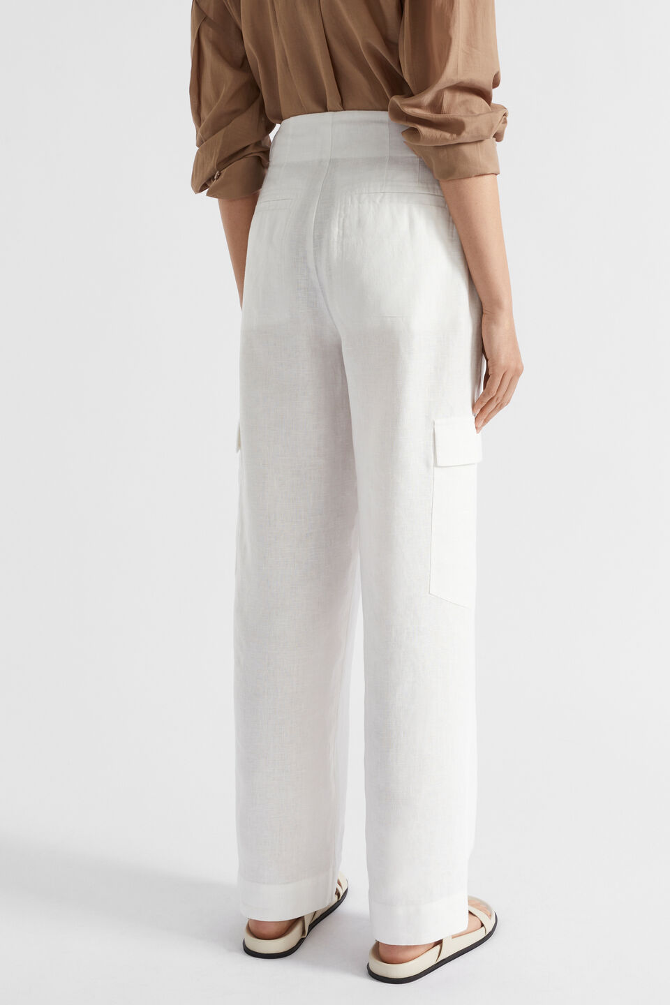 Linen Cargo Pant  Cloud Cream