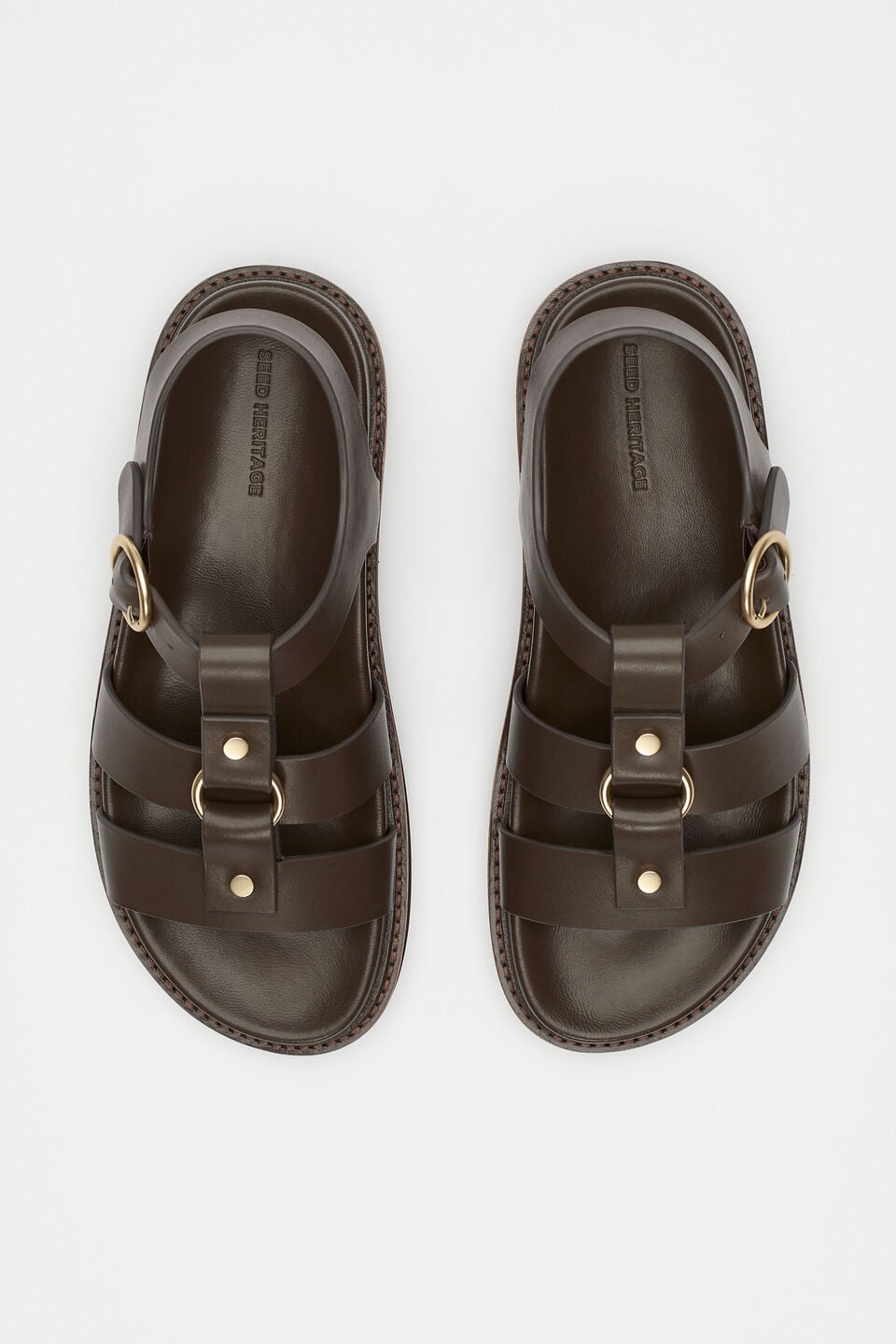 Callie Caged Sandal  Chocolate