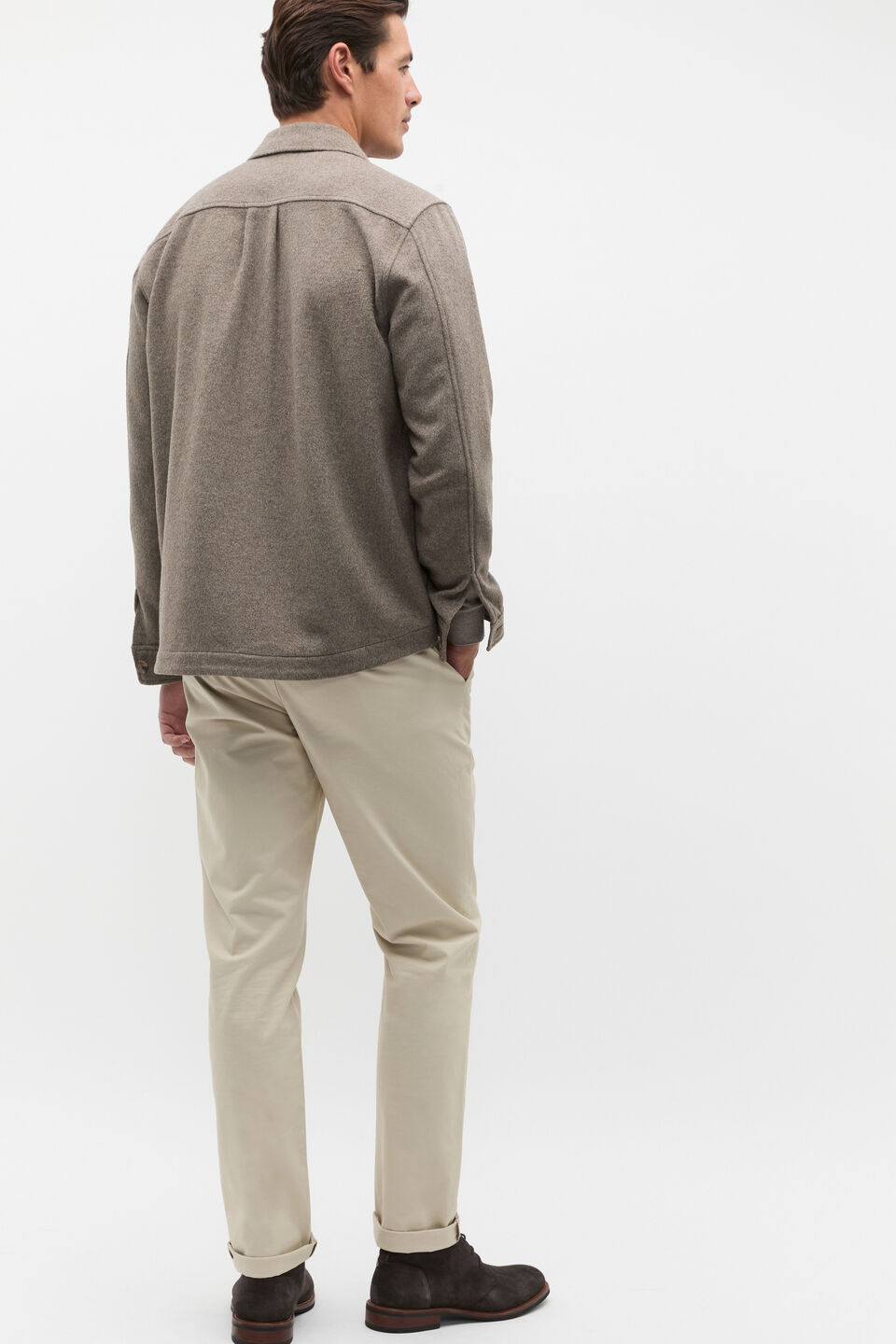 Wool Blend Overshirt  Ash Marle