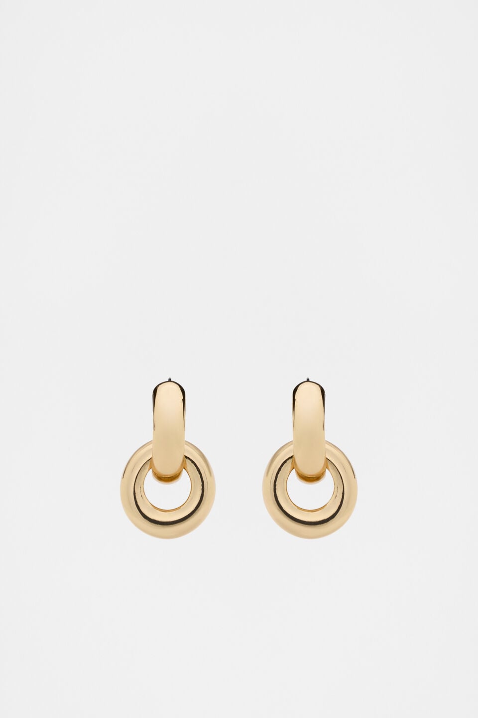 Round Drop Hoop  Gold
