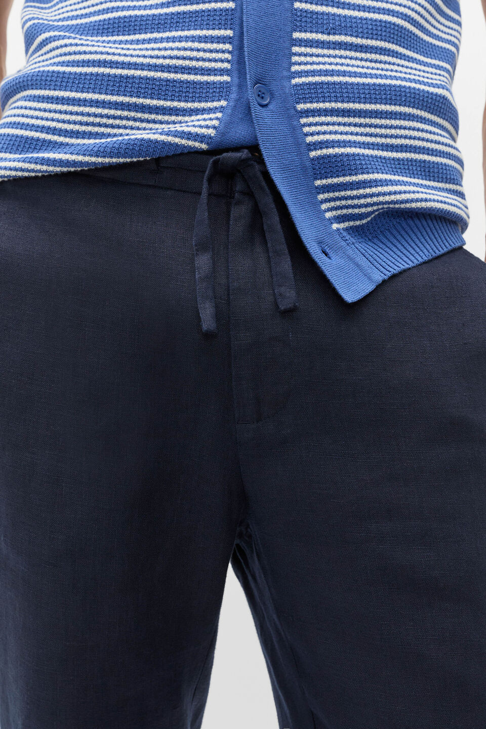Linen Trouser  Midnight Blue