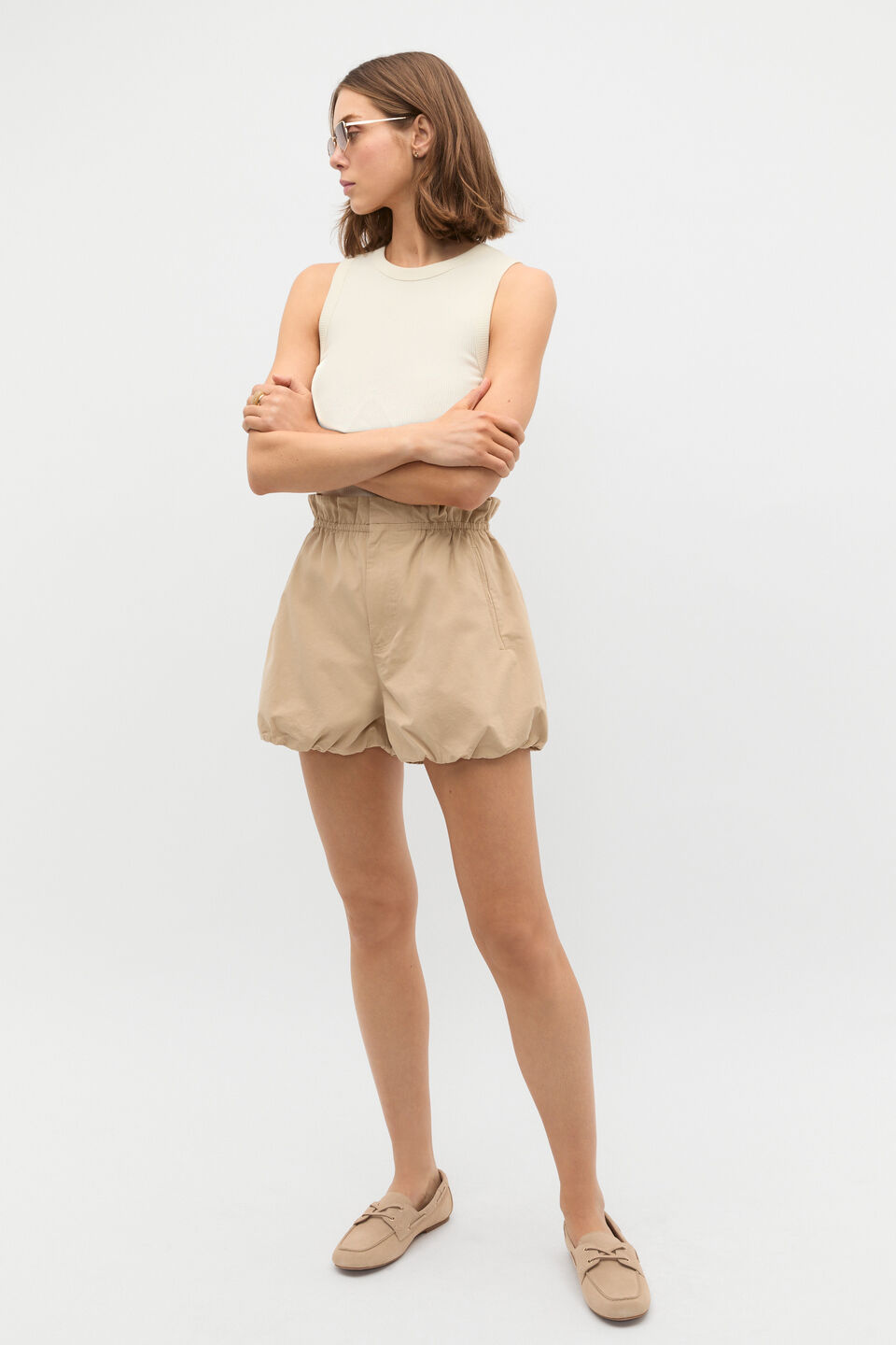 Paperbag Bubble Short  Iced Latte