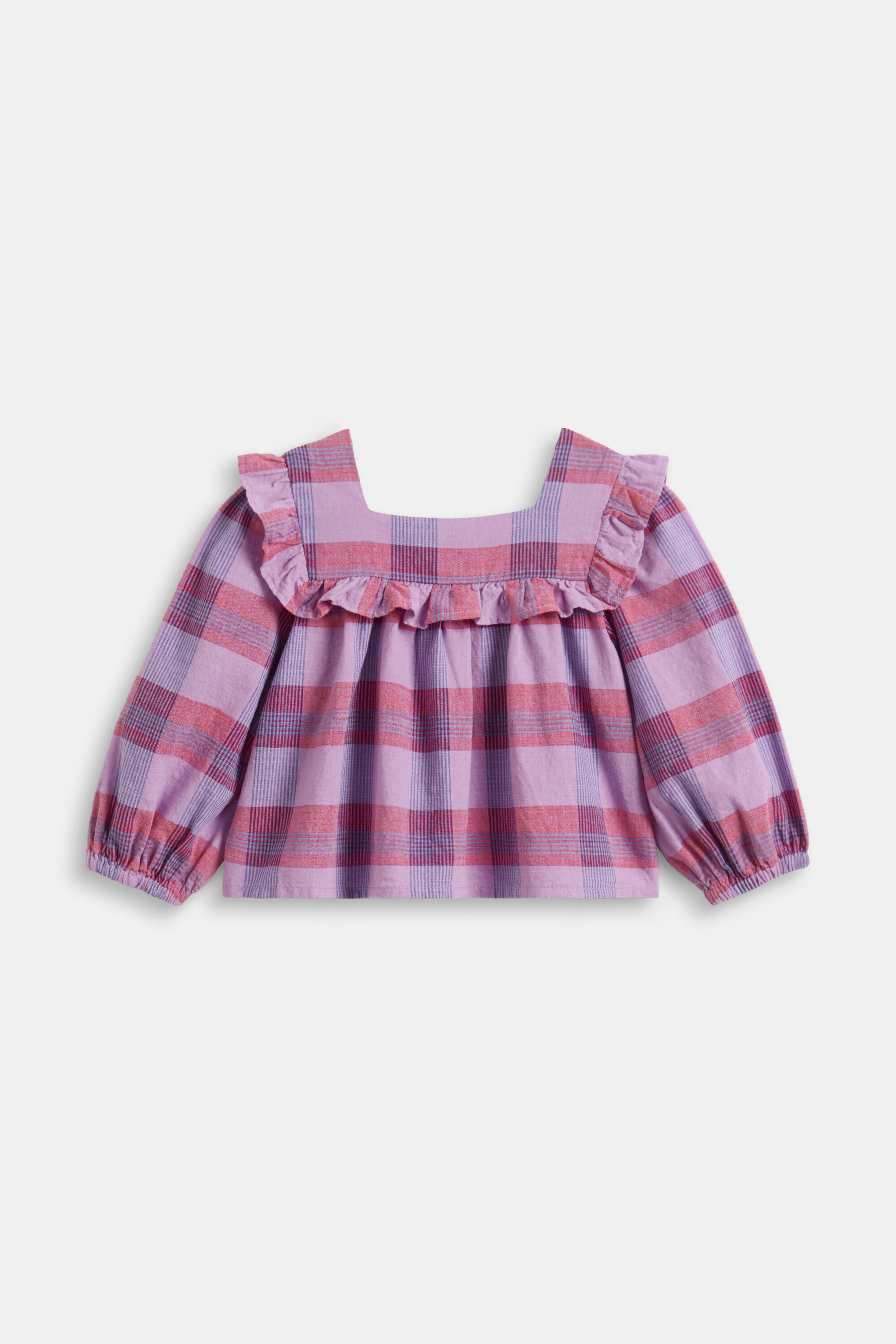 Check Frill Top | Multi | Seed Heritage