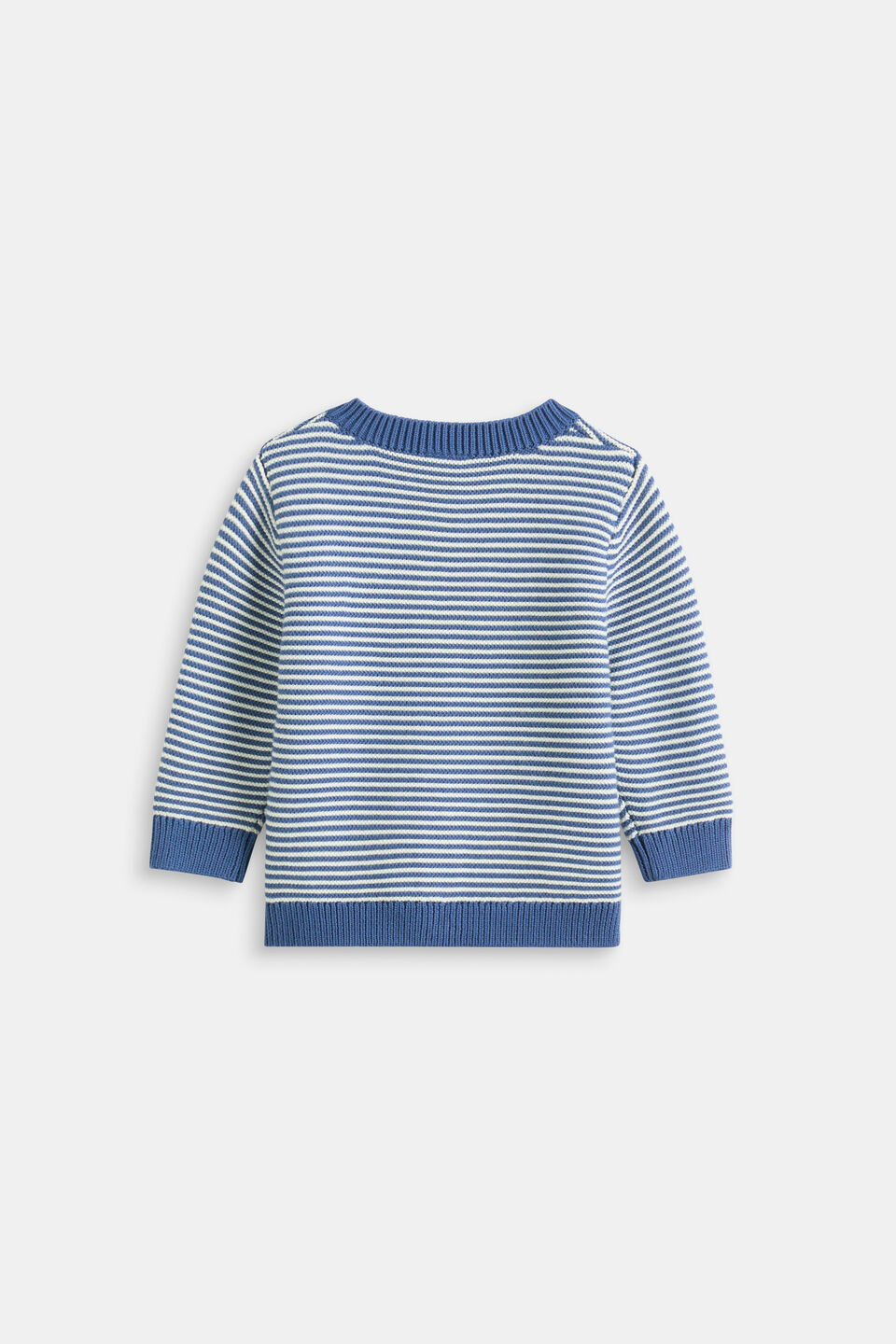 Logo Knit Cardigan  Navy Stripe