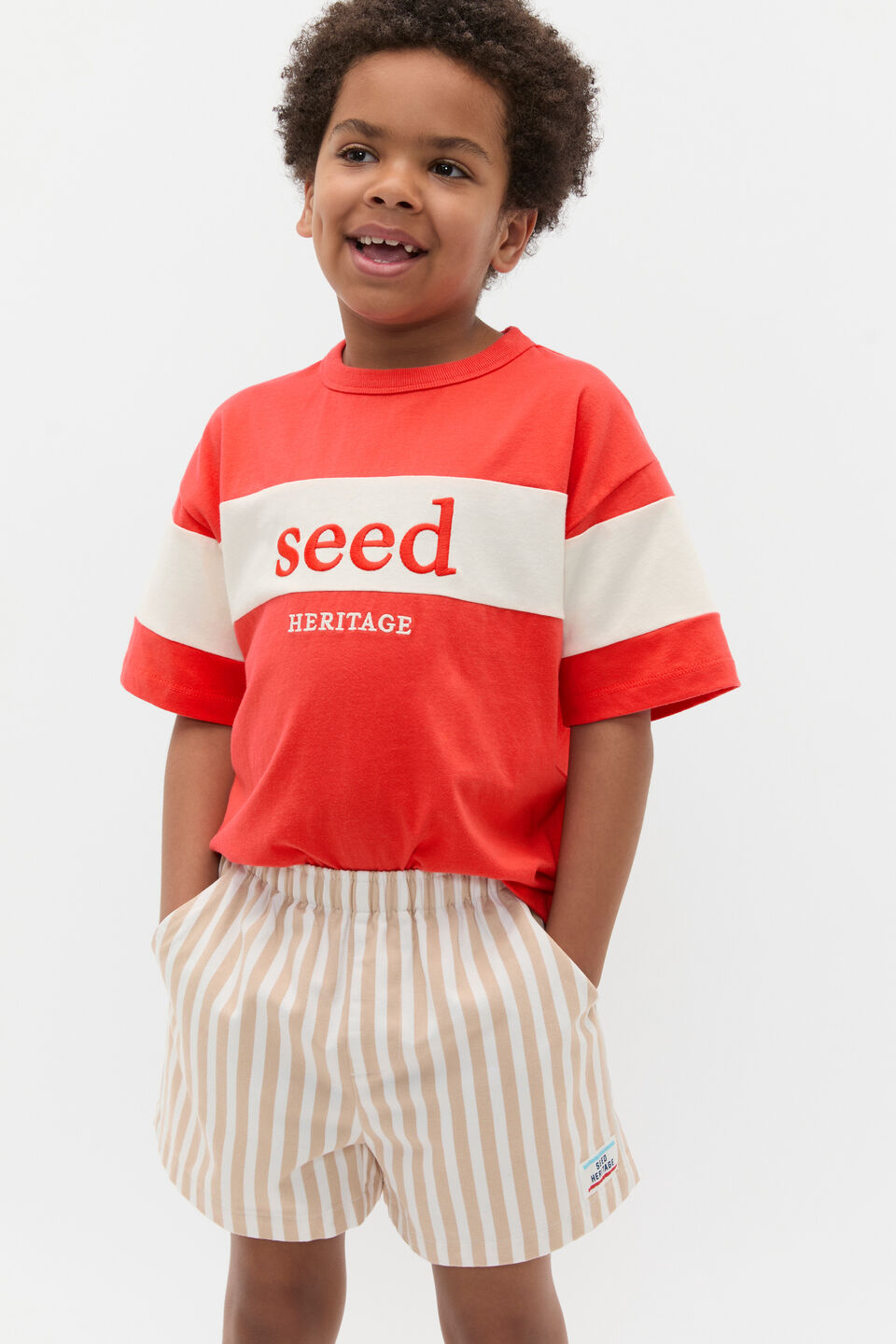 Core Relaxed Logo Tee  Strawberry Red