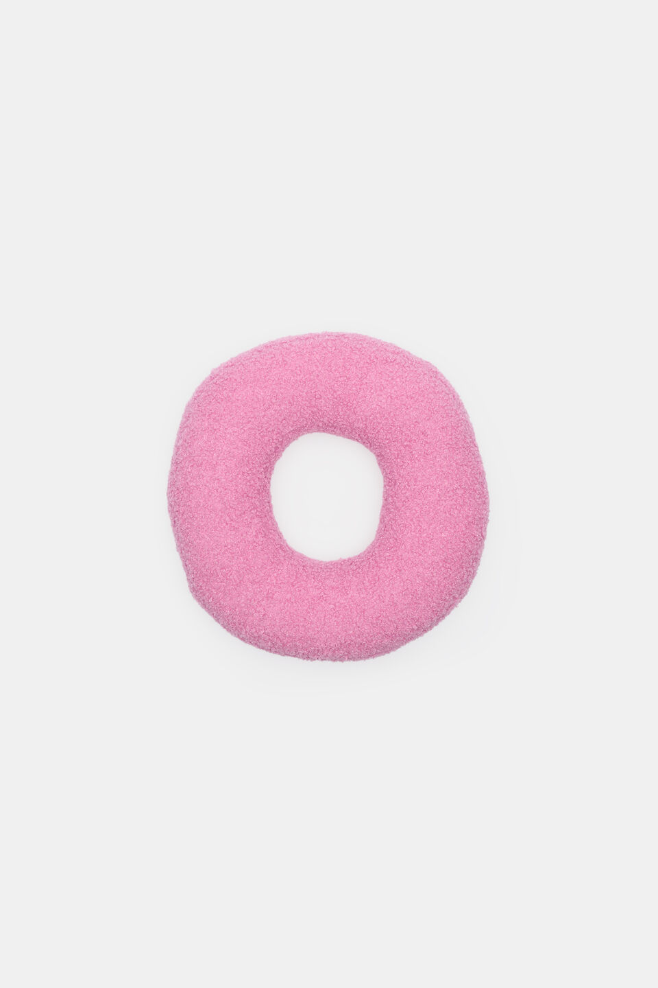Pink Boucle Initial Cushion  O