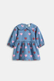 Denim Collar Dress  Washed Indigo  hi-res