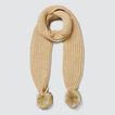 Pom Pom Trim Scarf    hi-res