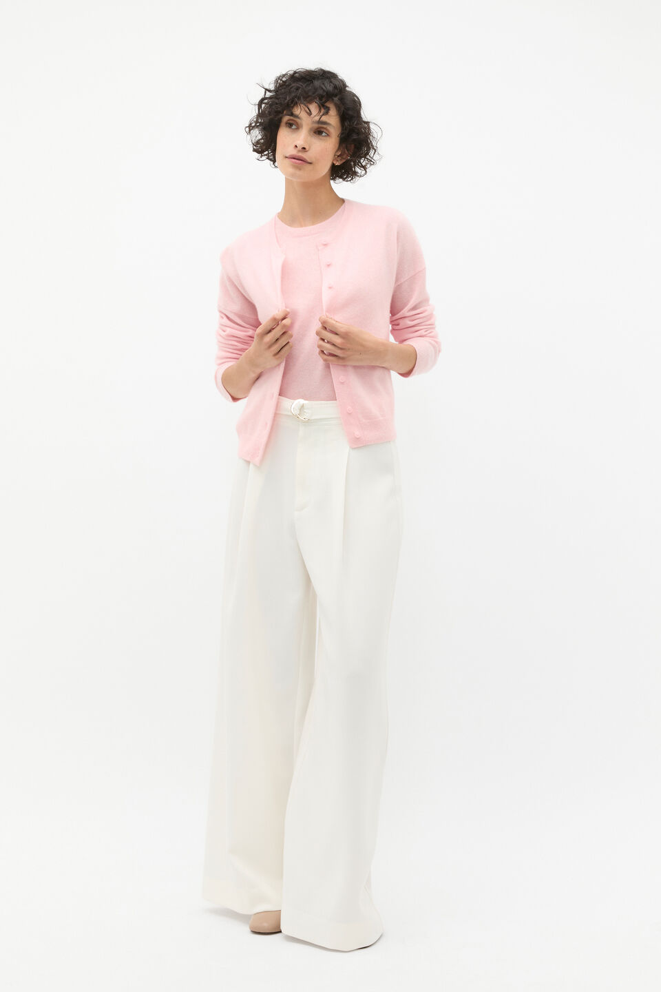 Cashmere Knit Vest  Rose Petal Marle