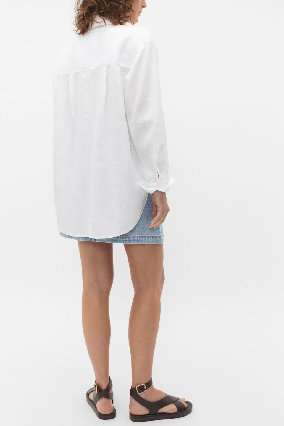 Linen Oversized Shirt  Whisper White
