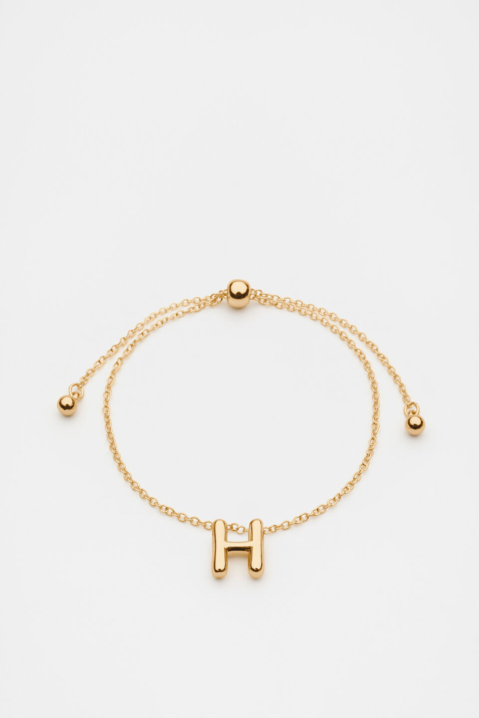 Bubble Letter Bracelet  H