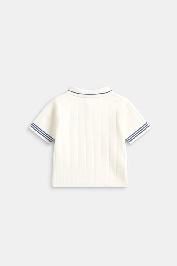 Rib Knit Polo  Classic Cream  hi-res