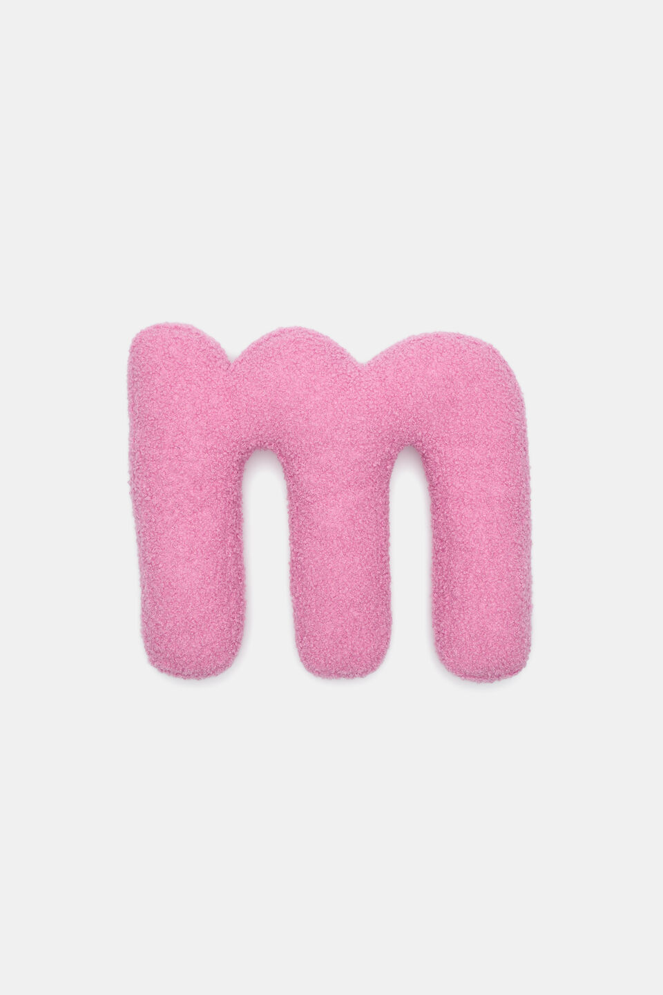 Pink Boucle Initial Cushion  M