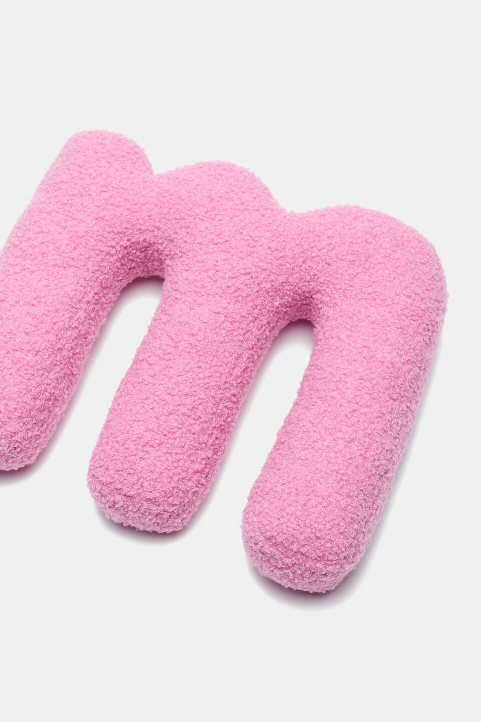 Pink Boucle Initial Cushion  M