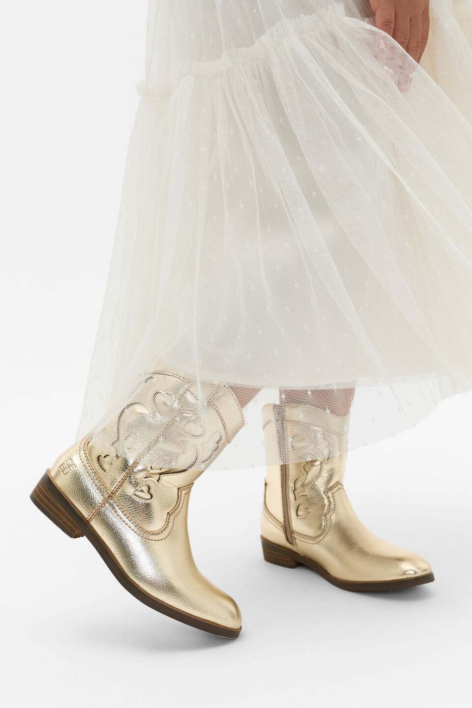 Cutwork Cowboy Boot  Gold