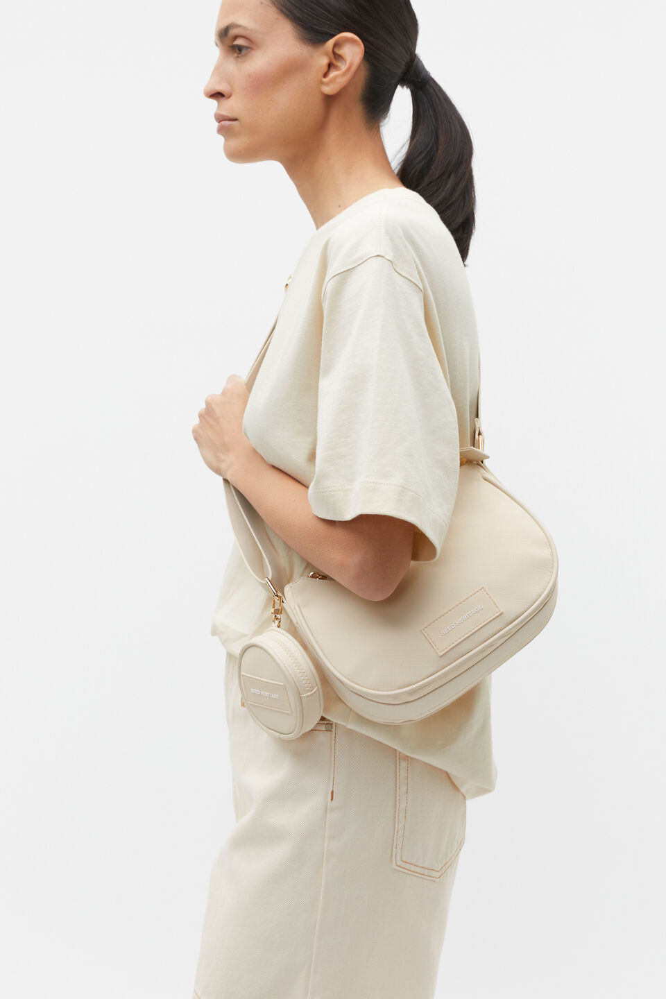 Seed Essential Logo Crossbody Bag  Frappe