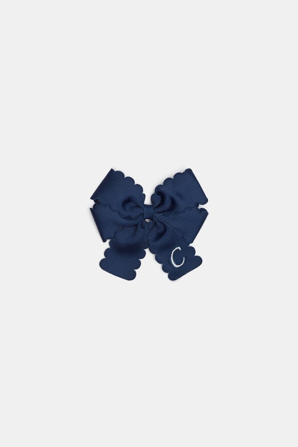 Grosgrain Initial Bow Duck Clip  C  hi-res